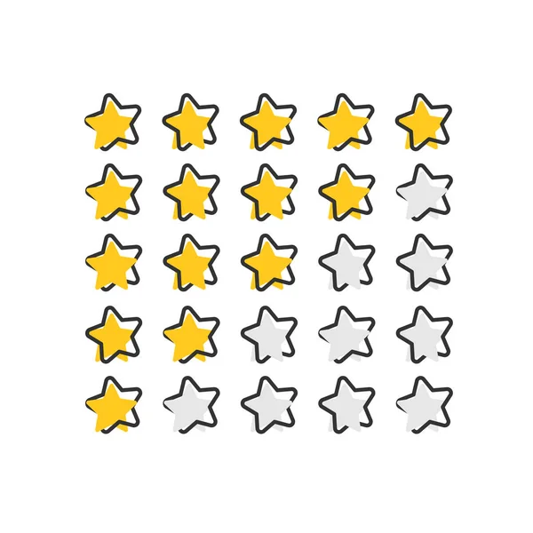 Vektor Cartoon Kundenbewertungssymbol Comic Stil Sterne Rangieren Konzept Illustration Piktogramm — Stockvektor