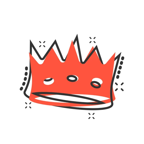Ikona Diademu Korony Wektorowej Komicznym Stylu Ilustracja Korony Królewskiej King — Wektor stockowy