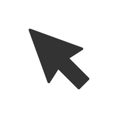 Bilgisayar fare imleç simgesi düz tarzı. Ok imleci vektör çizim üzerinde beyaz arka plan izole. Fare amaç iş kavramı.