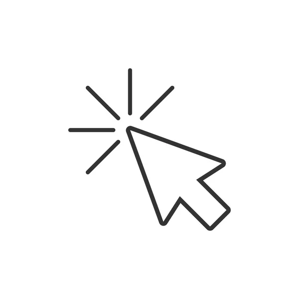 Computermauszeiger Symbol Flachen Stil Pfeil Cursor Vektorgrafik Auf Weißem Isoliertem — Stockvektor
