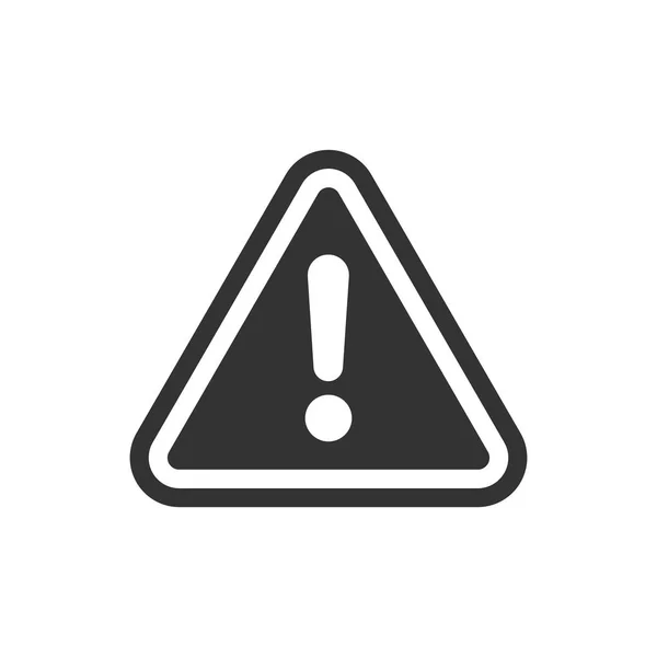 Icône Point Exclamation Style Plat Illustration Vectorielle Alarme Danger Sur — Image vectorielle