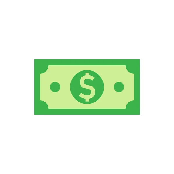 Dollar Icône Billet Monnaie Dans Style Plat Illustration Vectorielle Dollars — Image vectorielle