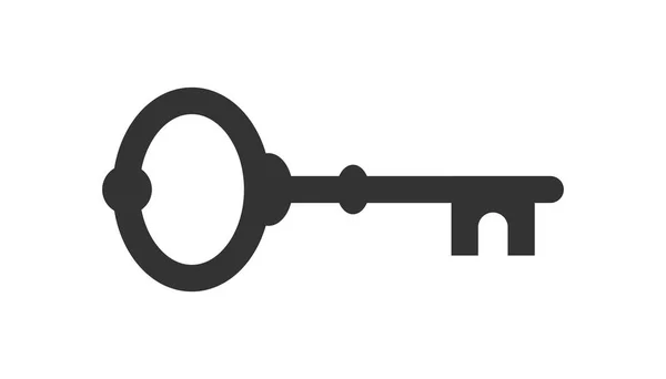 在平面样式中的键图标 在白色隔离背景上访问登录向量插图 密码关键业务概念 — 图库矢量图片