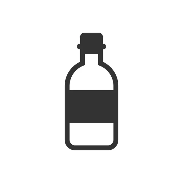 Icône Bouteille Eau Dans Style Plat Illustration Vectorielle Bouteille Soda — Image vectorielle