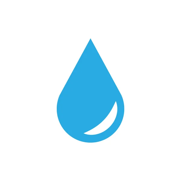 Wassertropfen Symbol Flachen Stil Regentropfen Vektordarstellung Auf Weißem Isoliertem Hintergrund — Stockvektor