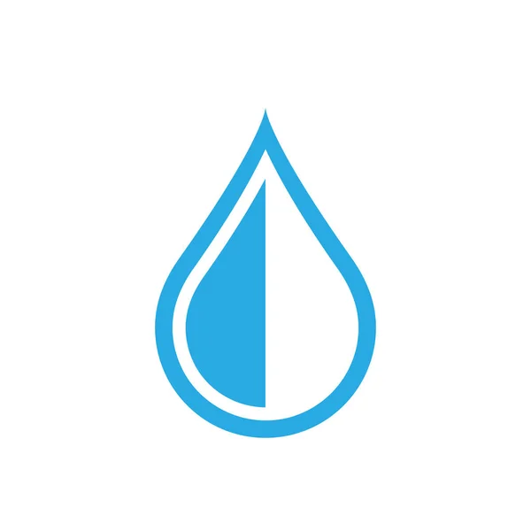 Wassertropfen Symbol Flachen Stil Regentropfen Vektordarstellung Auf Weißem Isoliertem Hintergrund — Stockvektor