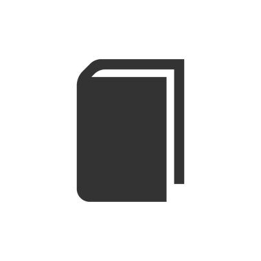 Kitap eğitim simgesini düz stil. Edebiyat dergisi vektör çizim üzerinde beyaz arka plan izole. Kitap kağıt iş kavramı.