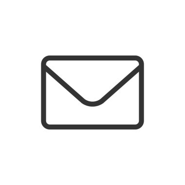 Düz stil posta zarf simgesi. E-posta mektup spam vektör çizim beyaz izole arka planda alırsınız. Posta iletişim iş kavramı.