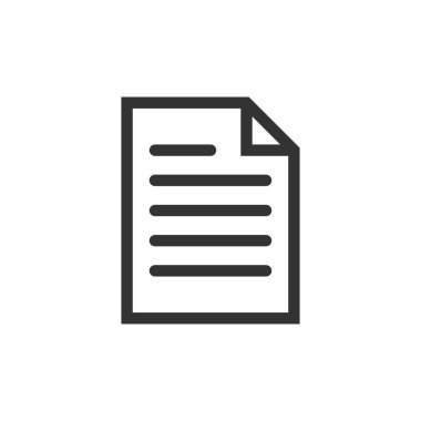 Düz stil belge Not simgesi. Kağıt levha vektör çizim üzerinde beyaz arka plan izole. Not Defteri belgesi iş kavramı.