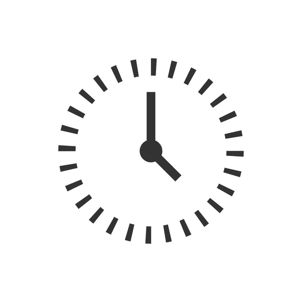 时钟倒计时图标的平面风格 在白色孤立背景上的时间天文向量插图 时钟业务概念 — 图库矢量图片