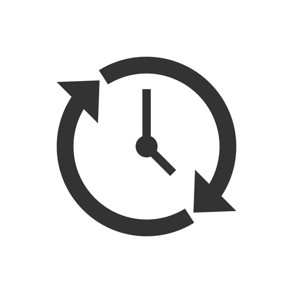 Reloj Icono Cuenta Atrás Estilo Plano Tiempo Ilustración Vectorial Cronómetro — Vector de stock