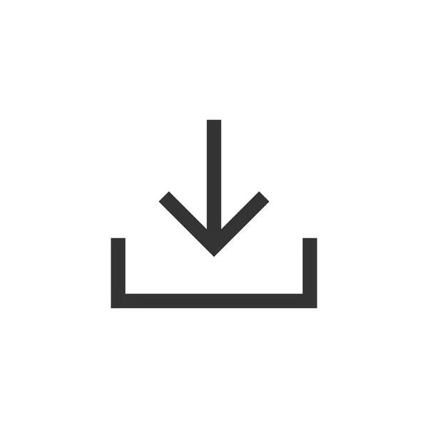 Datei Icon Flachen Stil Herunterladen Pfeil Nach Unten Die Vektordarstellung — Stockvektor
