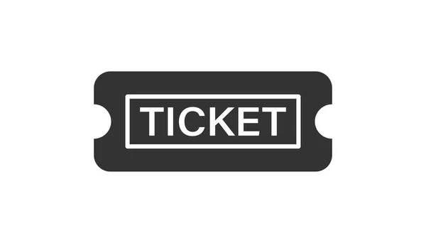 电影票图标的平面风格 承认一个优惠券入口矢量插图白色孤立的背景 票务业务理念 — 图库矢量图片