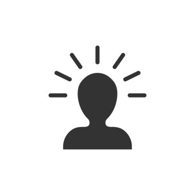 Zihin insanlar düz stil simgesinde. İnsan hayal kırıklığı vektör çizim üzerinde beyaz arka plan izole. Zihin düşünme iş kavramı.