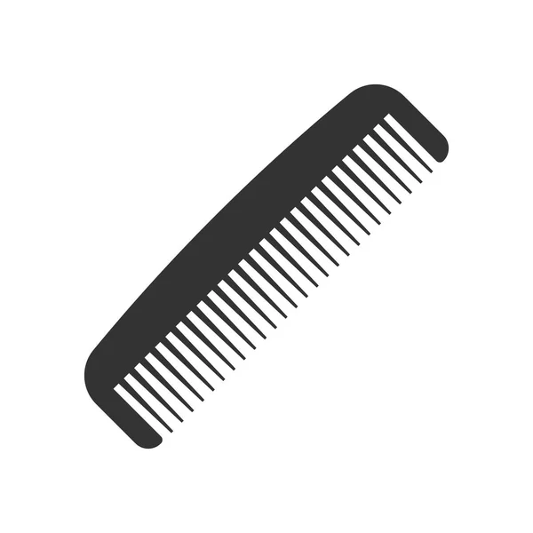Hair Brush Icon Flat Style Comb Accessory Vector Illustration White — Stock Vector