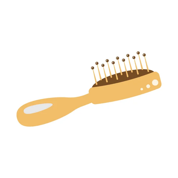 Icône Brosse Cheveux Style Plat Peigne Accessoire Vectoriel Illustration Sur — Image vectorielle