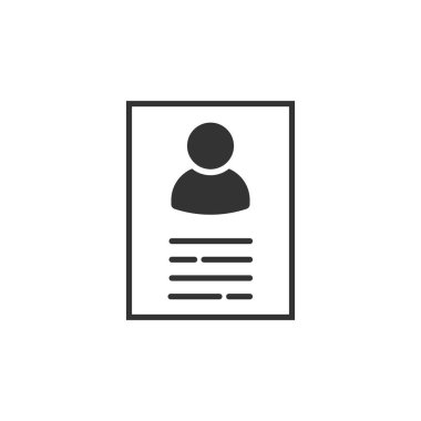 Düz stil Sürdür simge. Sözleşme belge vektör çizim üzerinde beyaz arka plan izole. Özgeçmiş iş kavramı.