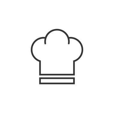 Chef şapka simgesini düz stil. Tencere kapağı vektör çizim üzerinde beyaz arka plan izole. Şef restoran iş kavramı.