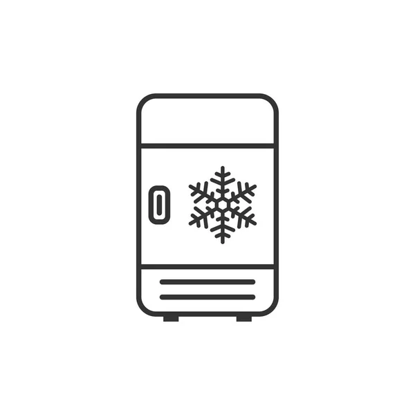 Kühlschranksymbol Flachen Stil Vektor Illustration Für Tiefkühlcontainer Auf Weißem Isoliertem — Stockvektor
