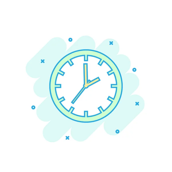 Cartoon Colored Clock Timer Icon Comic Style Time Sign Illustration — Stock Vector