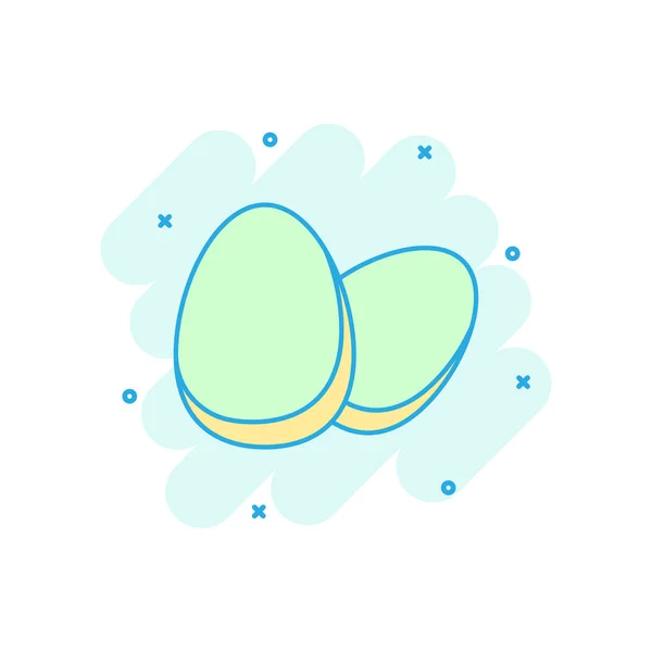 Εικονίδιο Καρτούν Χρωματιστά Αυγά Κωμικό Ύφος Εικονόγραμμα Eggshell Εικονογράφηση Αυγό — Διανυσματικό Αρχείο