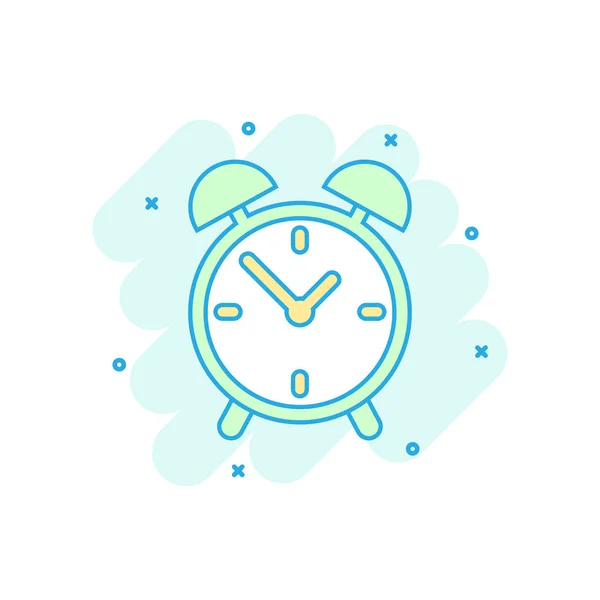 Cartoon Colored Alarm Clock Icon Comic Style Timer Illustration Pictogram — Stock Vector