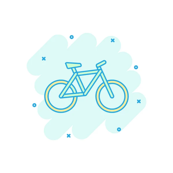 Icona Bici Colorata Cartone Animato Stile Comico Pittogramma Illustrazione Bicicletta — Vettoriale Stock