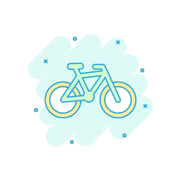 Мультфильм Цветной Значок Велосипед Комическом Стиле Пиктограмма Велосипедной Иллюстрации Концепция — стоковый вектор