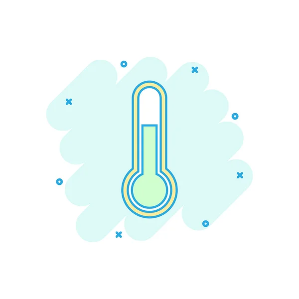Cartoon Gekleurde Thermometer Pictogram Komische Stijl Doel Illustratie Pictogram Thermometer — Stockvector