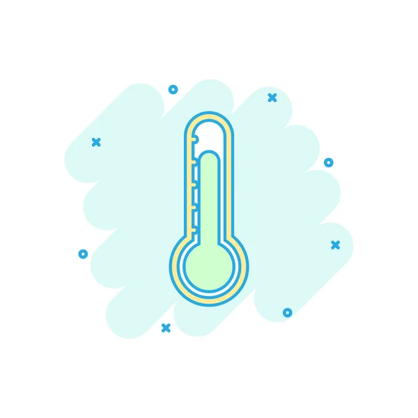Cartoon Gekleurde Thermometer Pictogram Komische Stijl Doel Illustratie Pictogram Thermometer — Stockvector