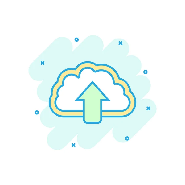 Icono Nube Internet Colores Dibujos Animados Estilo Cómico Descargar Pictograma — Vector de stock