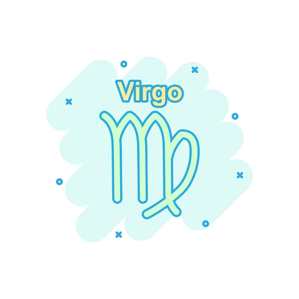 Vector Cartoon Virgo Zodiac Icon Comic Style Astrology Sign Illustration — Stock Vector