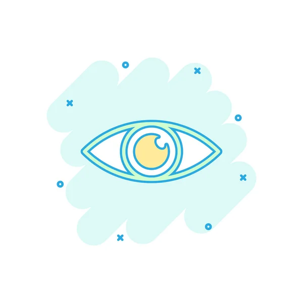 Vector Cartoon Eye Icon Comic Style Eyeball Look Sign Illustration — Stock Vector