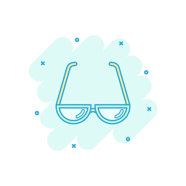 Vector Cartoon Sunglasses Icon Comic Style Eyewear Sign Illustration Pictogram — Stock Vector