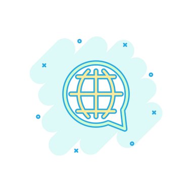 Vektör çizgi filmi çizgi roman tarzında dil simgesini seçin veya değiştirin. Dünya haberleşmesi resim çizimi imzası. İş dünyası sıçrama etkisi kavramı.