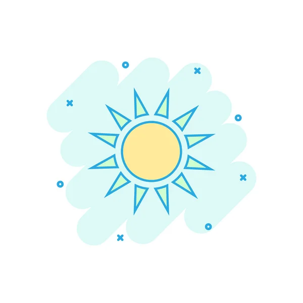 Icône Soleil Vectoriel Dessin Animé Dans Style Comique Pictogramme Illustration — Image vectorielle