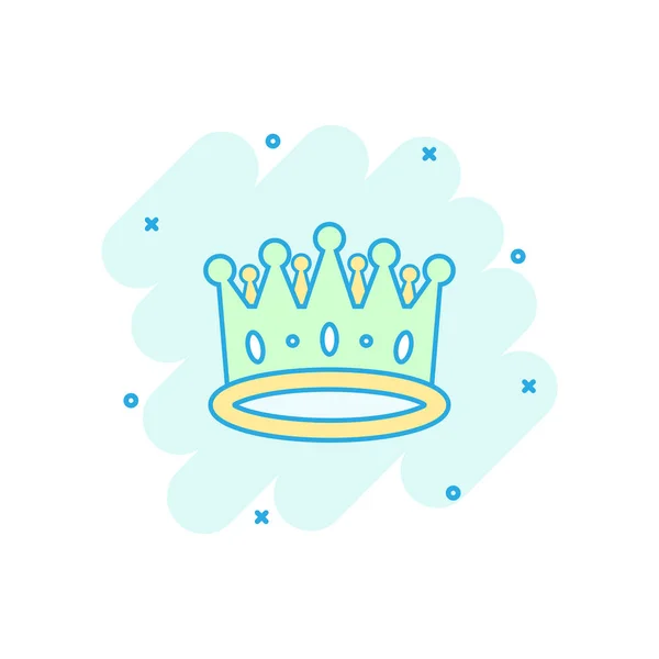 Διάνυσμα Εικονίδιο Crown Diadem Κωμικό Στυλ Εικόνα Βασιλικής Κορώνας Ρήγας — Διανυσματικό Αρχείο