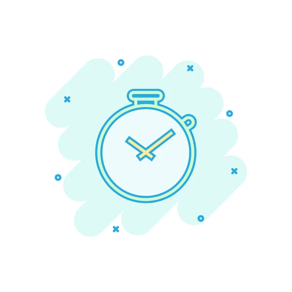 Vector Icono Temporizador Reloj Dibujos Animados Estilo Cómico Pictograma Ilustración — Archivo Imágenes Vectoriales