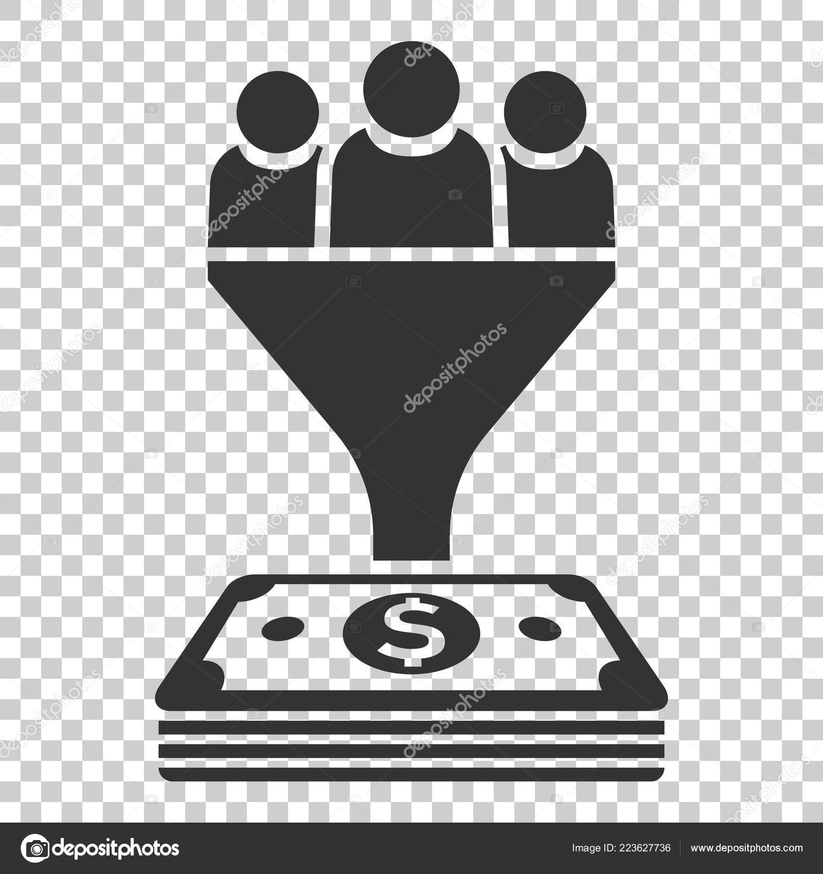 Icono Gestión Plomo Estilo Plano Embudo Con Gente Ilustración Del Vector de  stock #223627736 de ©sanek13744, image size:1600x1700