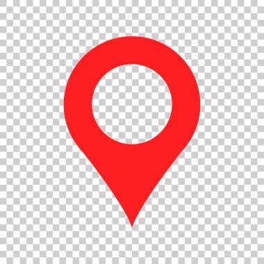PIN harita simgesini düz stil. GPS navigasyon vektör illüstrasyon izole arka plan üzerinde. Hedef hedef iş kavramı.