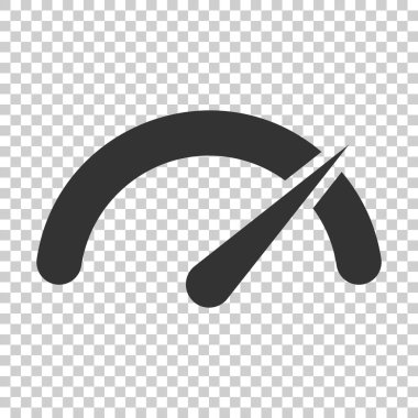 Ölçer gösterge paneli simgesini düz tarzı. Skor göstergesi düzey vektör illüstrasyon izole arka plan üzerinde kredi. Ölçü ölçeği iş kavramı ile ölçü aygıtları.