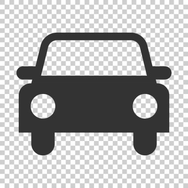 Düz stil araba simgesini. Otomobil araba vektör illüstrasyon izole arka plan üzerinde. Otomatik iş kavramı.