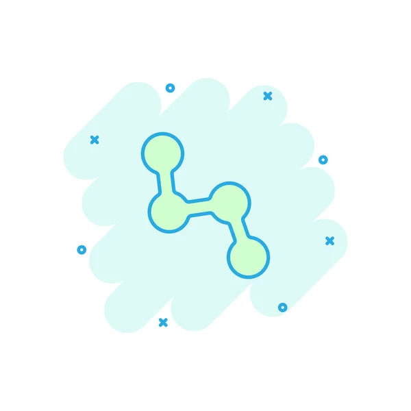 漫画风格的矢量卡通 Dna 中药分子概念例证象形文字 Dna 业务飞溅效应概念 — 图库矢量图片