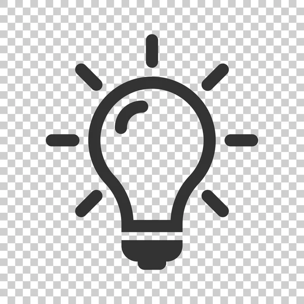 Light Bulb Icon Flat Style Lightbulb Vector Illustration Isolated Background — Stock Vector