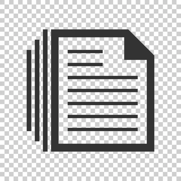 Ikon Catatan Dokumen Dengan Gaya Datar Ilustrasi Vektor Lembar Kertas - Stok Vektor
