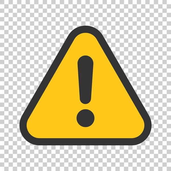 Icône Point Exclamation Style Plat Illustration Vectorielle Alarme Danger Sur — Image vectorielle