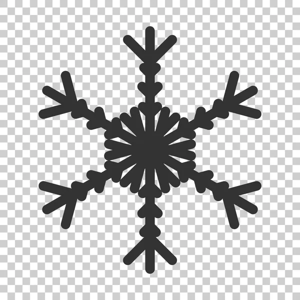 Schneeflockensymbol Flachen Stil Schneeflocken Winter Vektor Illustration Auf Isoliertem Hintergrund — Stockvektor