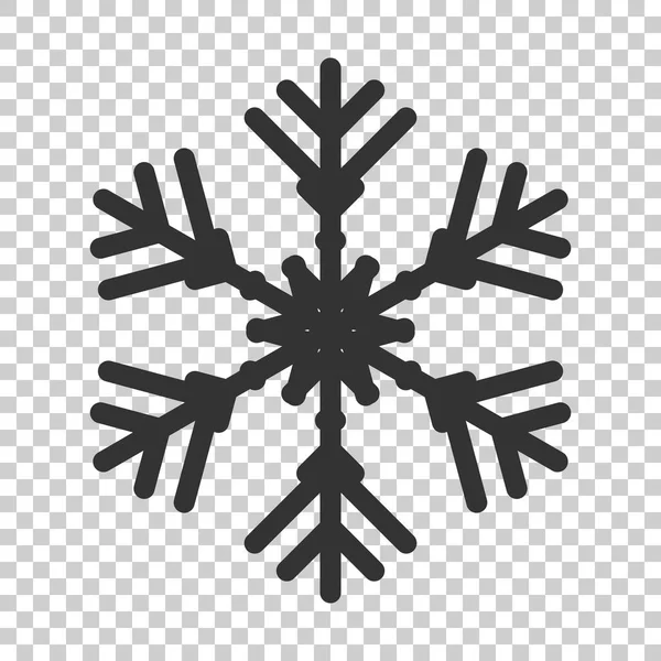 Icono Copo Nieve Estilo Plano Copo Nieve Ilustración Vector Invierno — Archivo Imágenes Vectoriales