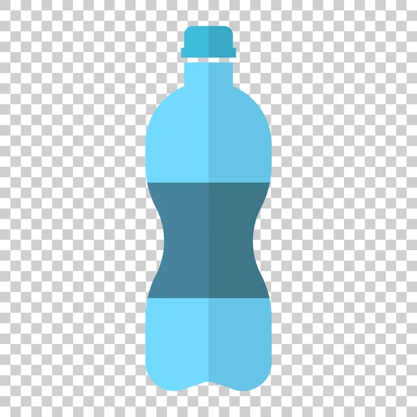 Water Bottle Icon Flat Style Plastic Soda Bottle Vector Illustration — Stock Vector