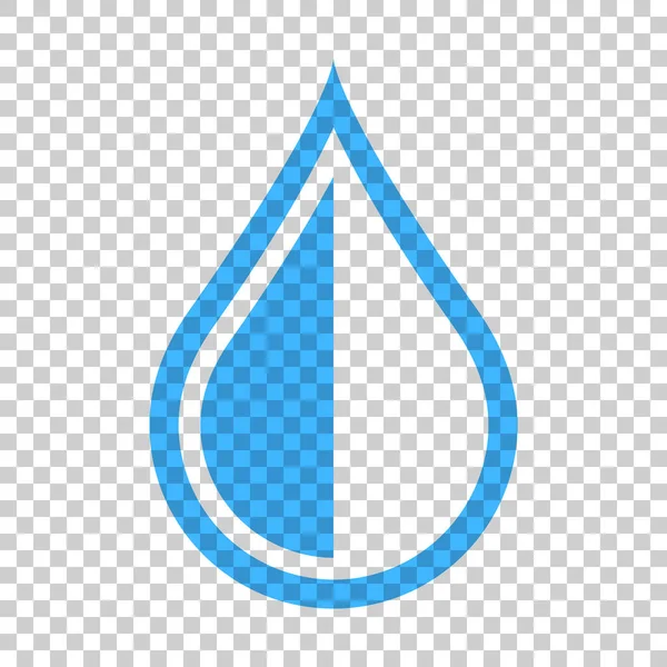 Wassertropfen Symbol Flachen Stil Regentropfen Vektordarstellung Auf Isoliertem Hintergrund Tröpfchenwasser — Stockvektor